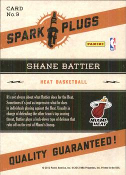 2012-13 Hoops - Spark Plugs #9 Shane Battier Back