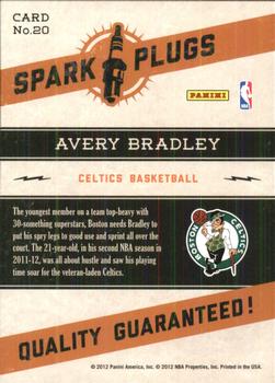 2012-13 Hoops - Spark Plugs #20 Avery Bradley Back