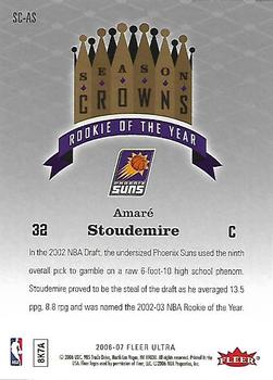 2006-07 Ultra - Season Crowns #SC-AS Amare Stoudemire Back