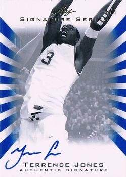 2012-13 Leaf Signature Series - Black and White Blue #BA-TJ1 Terrence Jones Front