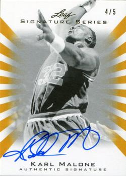 2012-13 Leaf Signature Series - Black and White Gold #BA-KM1 Karl Malone Front