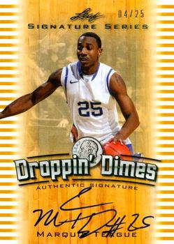 2012-13 Leaf Signature Series - Droppin' Dimes Gold #DD-MT1 Marquis Teague Front