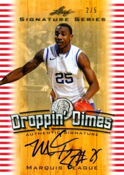 2012-13 Leaf Signature Series - Droppin' Dimes Red #DD-MT1 Marquis Teague Front