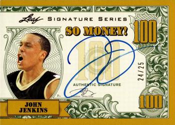 2012-13 Leaf Signature Series - So Money! Gold #SM-JJ1 John Jenkins Front