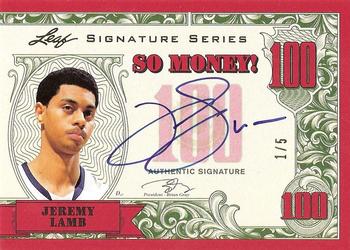 2012-13 Leaf Signature Series - So Money! Red #SM-JL1 Jeremy Lamb Front