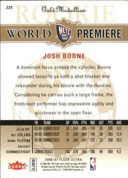 2006-07 Ultra - Gold Medallion #229 Josh Boone Back