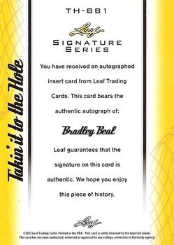 2012-13 Leaf Signature Series - Takin' it to the Hole Purple #TH-BB1 Bradley Beal Back