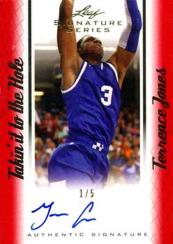 2012-13 Leaf Signature Series - Takin' it to the Hole Red #TH-TJ1 Terrence Jones Front