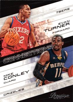 2012-13 Panini Prestige - Connections #14 Evan Turner / Mike Conley Front