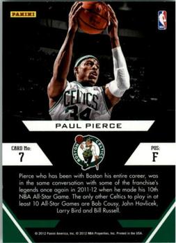 2012-13 Panini Prestige - Franchise Favorites #7 Paul Pierce Back