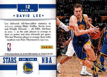 2012-13 Panini Prestige - Stars of the NBA #12 David Lee Back