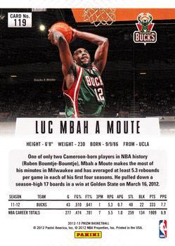 2012-13 Panini Prizm - Prizms Green #119 Luc Mbah a Moute Back