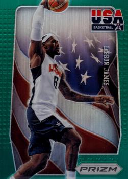 2012-13 Panini Prizm - USA Basketball Prizms Green #3 LeBron James Front