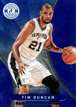 2012-13 Panini Totally Certified - Totally Blue #58 Tim Duncan Front
