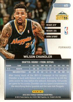 2012-13 Panini Totally Certified - Totally Blue #65 Wilson Chandler Back