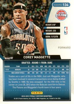 2012-13 Panini Totally Certified - Totally Blue #134 Corey Maggette Back