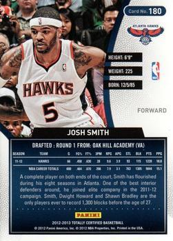 2012-13 Panini Totally Certified - Totally Blue #180 Josh Smith Back