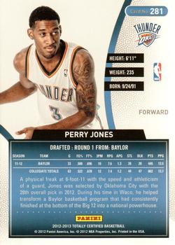 2012-13 Panini Totally Certified - Totally Blue #281 Perry Jones Back
