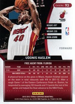 2012-13 Panini Totally Certified - Totally Gold #93 Udonis Haslem Back
