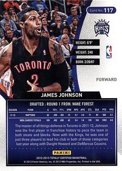 2012-13 Panini Totally Certified - Totally Green #117 James Johnson Back
