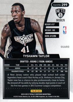 2012-13 Panini Totally Certified - Totally Red #299 Tyshawn Taylor Back