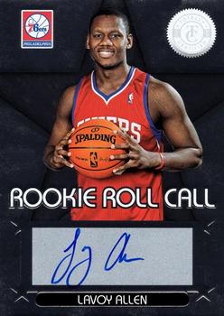 2012-13 Panini Totally Certified - Rookie Roll Call Autographs #37 Lavoy Allen Front