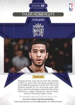 2012-13 Panini Totally Certified - Rookie Roll Call Autographs #82 Tyler Honeycutt Back