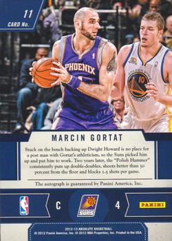 2012-13 Panini Absolute - Frequent Flyer Autographs #11 Marcin Gortat Back