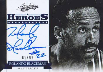2012-13 Panini Absolute - Heroes Autographs #4 Rolando Blackman Front