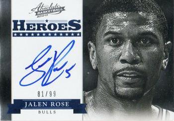 2012-13 Panini Absolute - Heroes Autographs #48 Jalen Rose Front