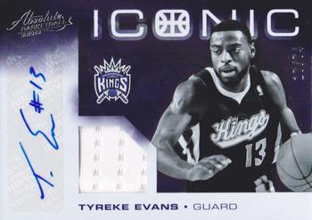2012-13 Panini Absolute - Iconic Materials Autographs #25 Tyreke Evans Front