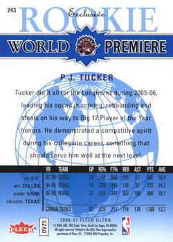 2006-07 Ultra - Target Exclusive World Premiere #243 P.J. Tucker Back