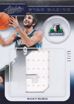 2012-13 Panini Absolute - Star Gazing Jersey Number Materials #14 Ricky Rubio Front
