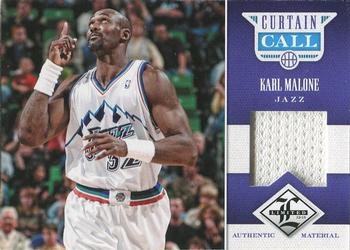 2012-13 Panini Limited - Curtain Call Materials #5 Karl Malone Front