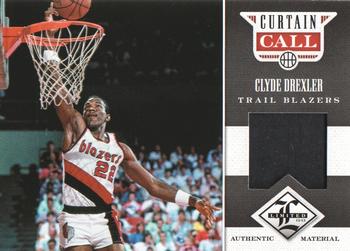 2012-13 Panini Limited - Curtain Call Materials #32 Clyde Drexler Front