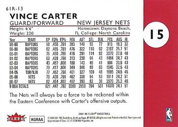 2007-08 Fleer - 61-62 Retro #61R-13 Vince Carter Back