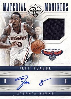 2012-13 Panini Limited - Monikers Materials #32 Jeff Teague Front
