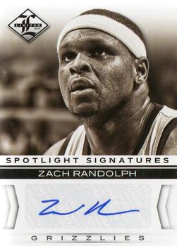 2012-13 Panini Limited - Spotlight Signatures #30 Zach Randolph Front