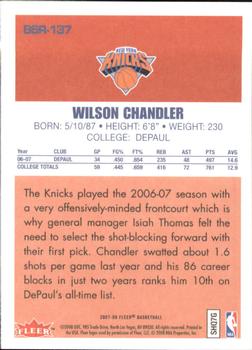 2007-08 Fleer - 86-87 Retro Rookies #86R-137 Wilson Chandler Back