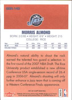 2007-08 Fleer - 86-87 Retro Rookies #86R-149 Morris Almond Back