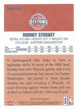 2007-08 Fleer - 86-87 Retro Rookies #86R-154 Rodney Stuckey Back