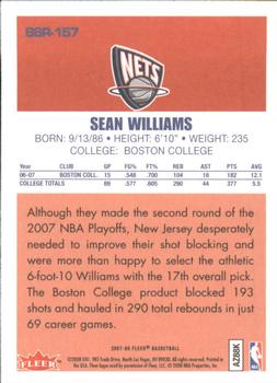 2007-08 Fleer - 86-87 Retro Rookies #86R-157 Sean Williams Back
