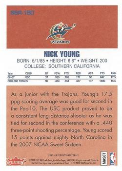 2007-08 Fleer - 86-87 Retro Rookies #86R-160 Nick Young Back