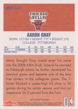 2007-08 Fleer - 86-87 Retro Rookies #86R-144 Aaron Gray Back