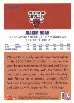 2007-08 Fleer - 86-87 Retro Rookies #86R-151 Joakim Noah Back