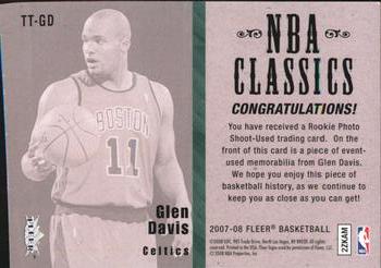 2007-08 Fleer - NBA Classics #TT-GD Glen Davis Back