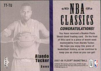 2007-08 Fleer - NBA Classics #TT-TU Alando Tucker Back