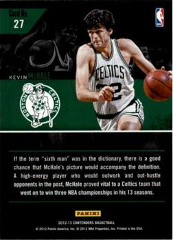 2012-13 Panini Contenders - Legendary Contenders #27 Kevin McHale Back