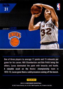 2012-13 Panini Contenders - Legendary Contenders #31 Jerry Lucas Back