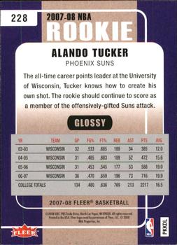 2007-08 Fleer - Glossy #228 Alando Tucker Back